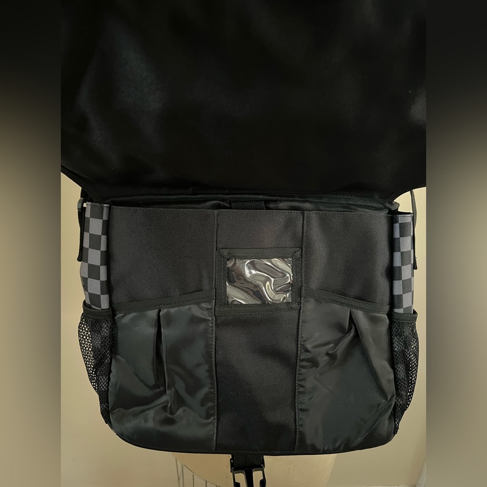 Yak Pak Crossbody Bag Grey Black Checkerboard - Picture 3 of 10